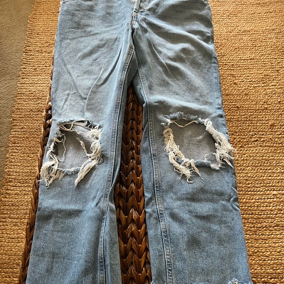 Free People Maggie Mid Rise Straight Leg Jeans. Worn and washed once! - Picture 6 of 7